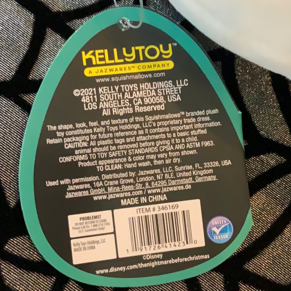 Squishmallows Disney Jack Skellington The Nightmare Before Christmas Plush NWT - Picture 8 of 13